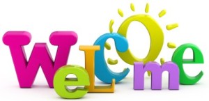 Welcome word single from three-dimensional letters.